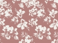 Bild 2 von Baumwollsatin Stretch Stoff - Blumen altrosa/malve weiß - 50 cm