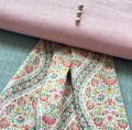 Bild 1 von Wollsatin Jacquard-Dirndl Stoffpaket Tamara 2  mint  pastell zartrosa