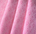 Reststück Jacquard Mischgewebe knitterfrei Ornamentmuster - rosa - 115 cm