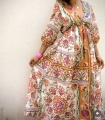 Bild 6 von Exklusiver italienischer Voile - großer Druck  - weiss orange pink grün - 300 cm