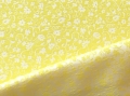 Bild 3 von Reststück Jacquard Mischgewebe knitterfrei Blumenmuster - creme zitronengelb - 240 cm