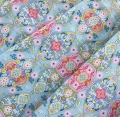 Bild 1 von Dirndl Stoff Blumenornamente - hellblau pastell - 50 cm