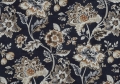 Trachten Dirndl Stoff  Baumwolle Finja - knitterarm - Blumen - dunkelblau kupfer creme - 50 cm
