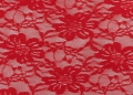Reststück Spitzenstoff mit Elasthan -Stickerei -  rot - 100 cm