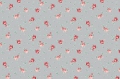Baumwollstoff Popeline - Blumen klein - grau -  50 cm