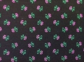 Dirndl Stoff Blumen - schwarz pink grün - 50 cm
