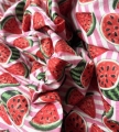 Bild 2 von Baumwollstoff - Indien  - Handdruck Wassermelone - 50 cm