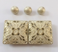Bild 2 von Knopf - Dirndl - galvanisiert - gold farben
