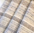 Reststück Jacquard Bänderoptik  Bordürenstoff Mischgewebe -knitterarm - Streifen quer - 150 cm