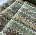 Bild 2 von Gobelin Jacquard - Dirndlstoff  gewebt  Zackenmuster  - Grüntöne   - 180 cm