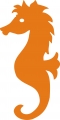 Bügelmotiv Seepferdchen - orange