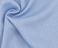 Wollsatin Jacquard Mischgewebe knitterfrei Ornamentmuster - hellblau  - 50 cm