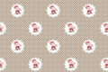 Baumwollstoff Popeline - Blumen - taupe -  50 cm